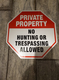 Privat property Metal sign