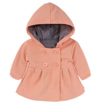 New Peach color baby size 6 to 12 month lined warm coat 