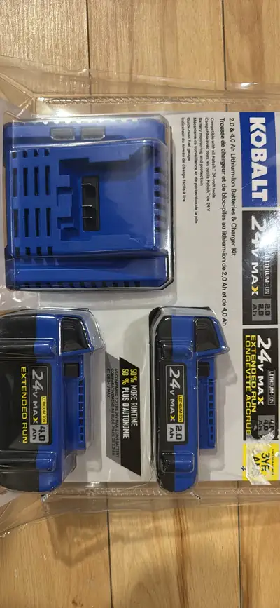 New Kobalt battery and charger
