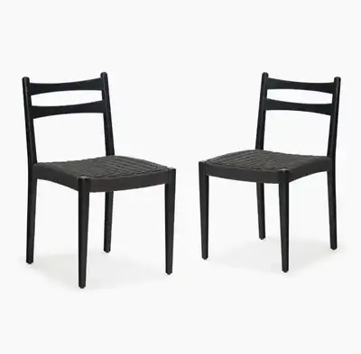 New set of two dining chairs - ladder back, View more