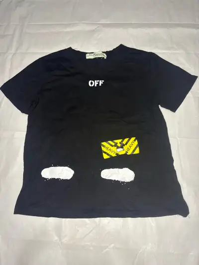 Off-White Spray-Paint Logo T-Shirt, Black/White Men’s Size small, View more
