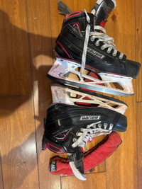 Bauer 1x hockey Goalie skates size 8 EE