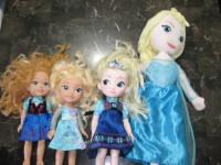 Set of 4 Disney Frozen Elsa / Anna Dolls - $55.00 obo