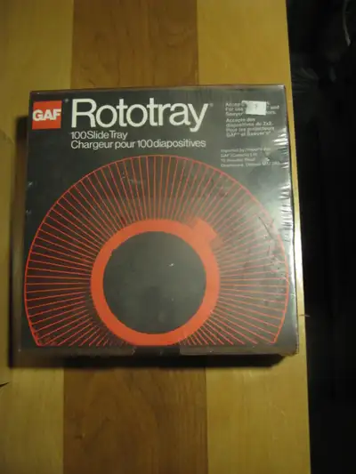 GAF Rototray Chargeur pour 100 diapositives. Neuf: non déballé. Taper le lien suivant pour voir mes...