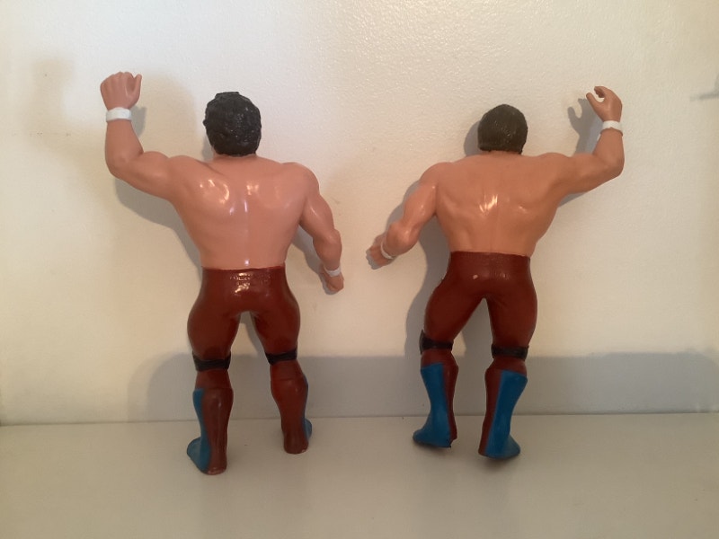 Vintage 1980s WWF Rubber Wrestlers British Bulldogs Arts
