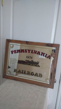 unique treasures house, Pennsylvania railroad mirror