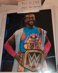 Kofi Kingston signed 8x10 photos WWE Wrestling / Photos signées