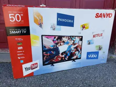 50 inch LCD /LED Sanyo 1080p TV Like new in box Model number FW50C36FB Message if interested