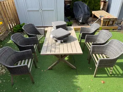 Free outdoor table and chairs, View more
