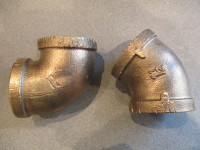 1-1/4" Brass 90 degree and 1-1/4" Brass 45 degree elbows.