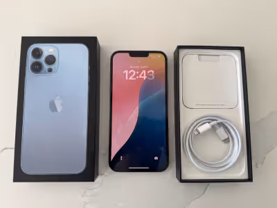 Like new condition Unlocked 256G Sierra Blue in color Comes with the box and all original accessorie...