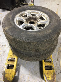 2 summer tires 265/70R17 on 2 aluminium GMC jantes 6bolt