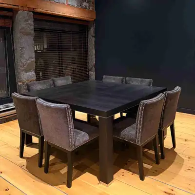 Dining table and chairs, View more