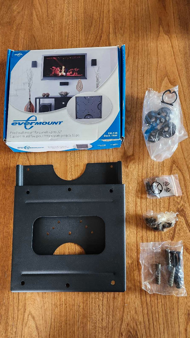 Evermount Fixed TV Wall Mount Up To 32" (Never Mounted) in Video & TV Accessories in Ottawa - Image 2