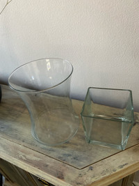 Decorative glass vases/containers