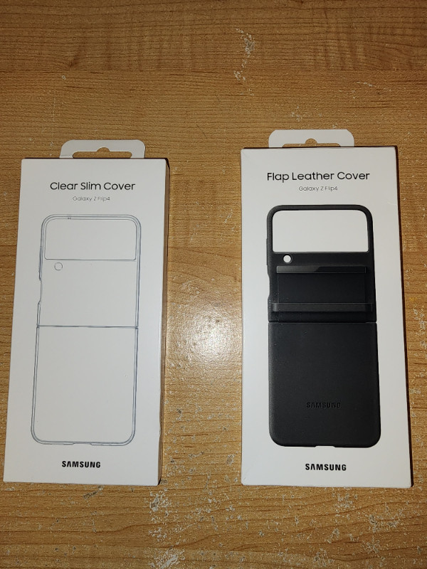 Samsung Galaxy z flip 4 covers (flap leather / cleam slim) in General Electronics in Mississauga / Peel Region