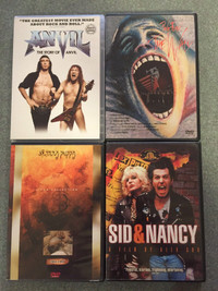 Music DVDs EUC Anvil Pink Floyd  Wall Skinny Puppy Sid & Nancy