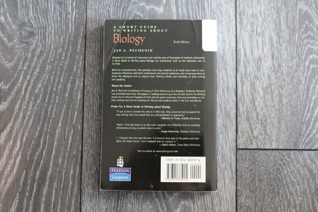 A Short Guide to Writing about Biology by Jan A Pechenik in Textbooks in Hamilton - Image 2