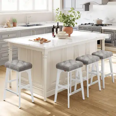 Saddle Counter Height Bar Stools, 26-Inch Backless Kitchen Stool, View more
