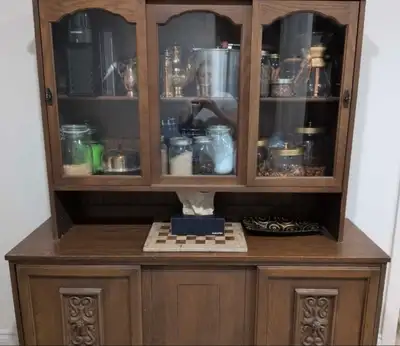 Antique Buffet Cabinet With Hutch, View more