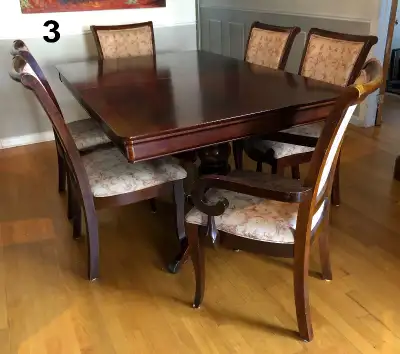 Ensemble de salle à dîner 6 chaises