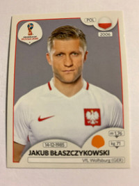 2018 PANINI FIFA WORLD CUP RUSSIA J. Blaszczykowski #603 POLAND