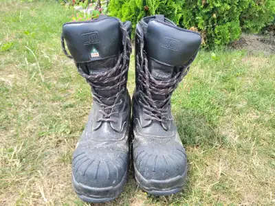 Free heavy duty safety boots. Fits size 10.5, View more