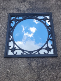 black  frame square mirror