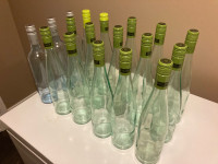 18 clear bottles
