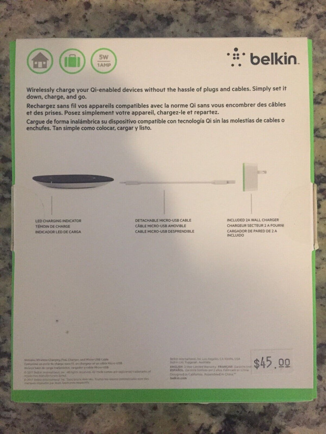 Belkin Boost Up Qi Wireless Charging Pad in Cell Phone Accessories in Calgary - Image 2