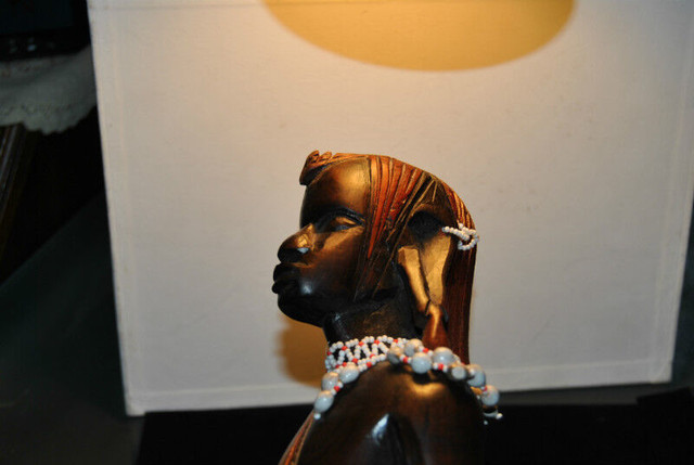 Ebony Hand Carved African Warrior Sculpture in Arts & Collectibles in Vancouver - Image 4