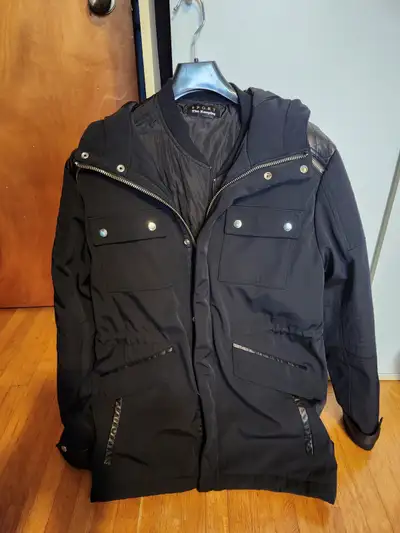 The Kooples SPORT Black Parka Style Coat Jacket Size XL, View more
