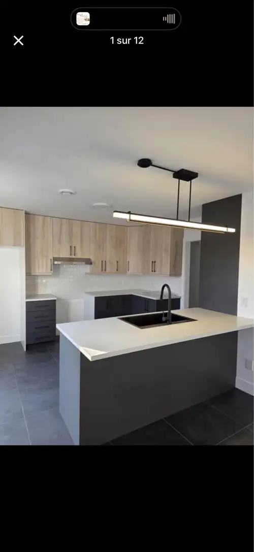 Grand 5 1/2 à louer completement rénové avec 2 salle de bain et toit balcon avec air climatisé centr...