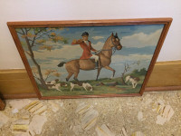 Vintage 50s/60s "Fox Hunt" 16x20 Painting (180 /trade)