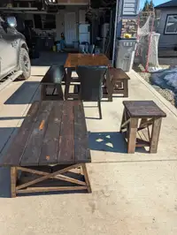 Alberta made living room and dining room set 
