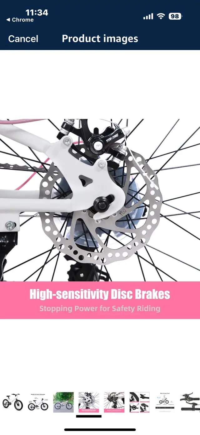 JOYSTAR 20 Inch Kids Mountain Bikes, 7 Speed Kids Bike. in Kids in Mississauga / Peel Region - Image 7