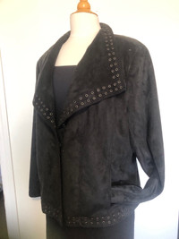 New Ultra Suede XL black jacket-$20