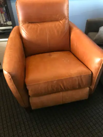 Electric , leather chair. Cost $1900.-, View more