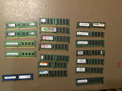 Mixed Desktop RAM Bundle – 18 Sticks (DDR / DDR2 / DDR3), View more