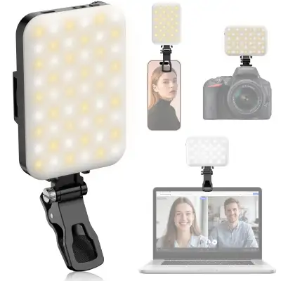 Selfie Light 5W, BDDFOTO Phone Fill Light with 2500mAh Battery, View more