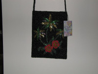 Palm tree hand beaded purse from Hawaii