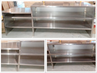 INDUSTRIAL STAINLESS STEEL TWO-TIERED 9FT COUNTER FOR SALE!