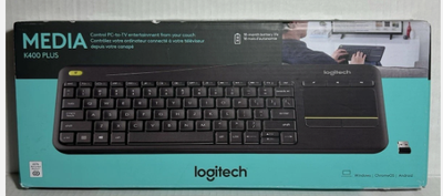 Logitech K400 Plus Wireless Keyboard Touchpad with Case and USB, View more