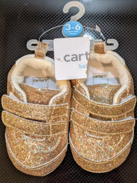 Carter's 3-6 Months Gold Baby Shoes