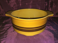 Vintage Yellow Pottery Serving Dish - England