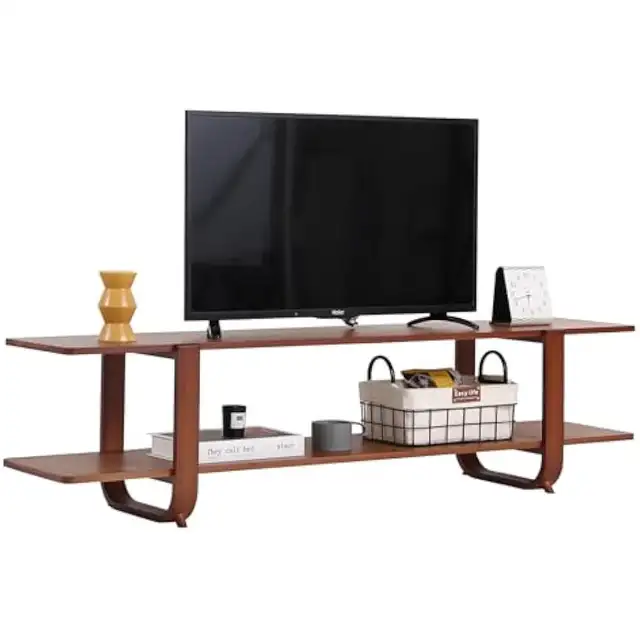New Welnow Bamboo TV Stand for Up to 65 Inch in TVs in City of Toronto - Image 2