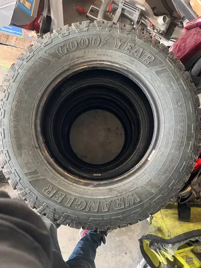 Decent size tread . 4 tires - no flats . 1 year old . 70-80% life left