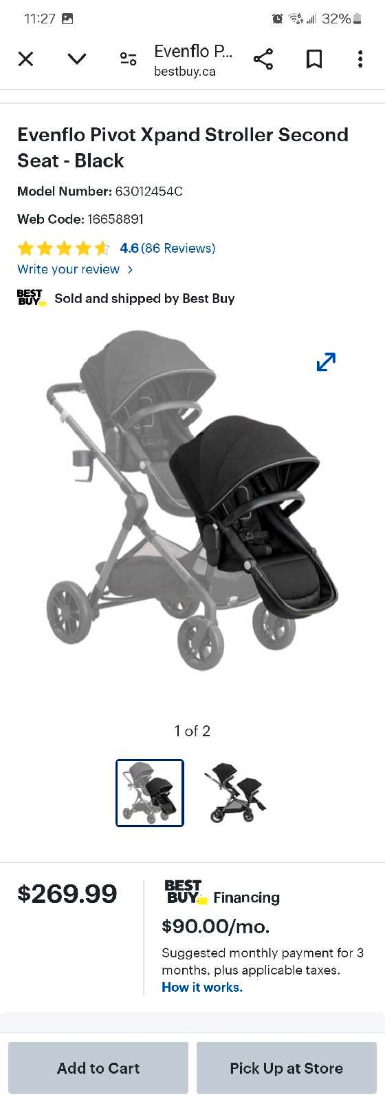 Evenflo pivot expand double stroller in Strollers, Carriers & Car Seats in Corner Brook