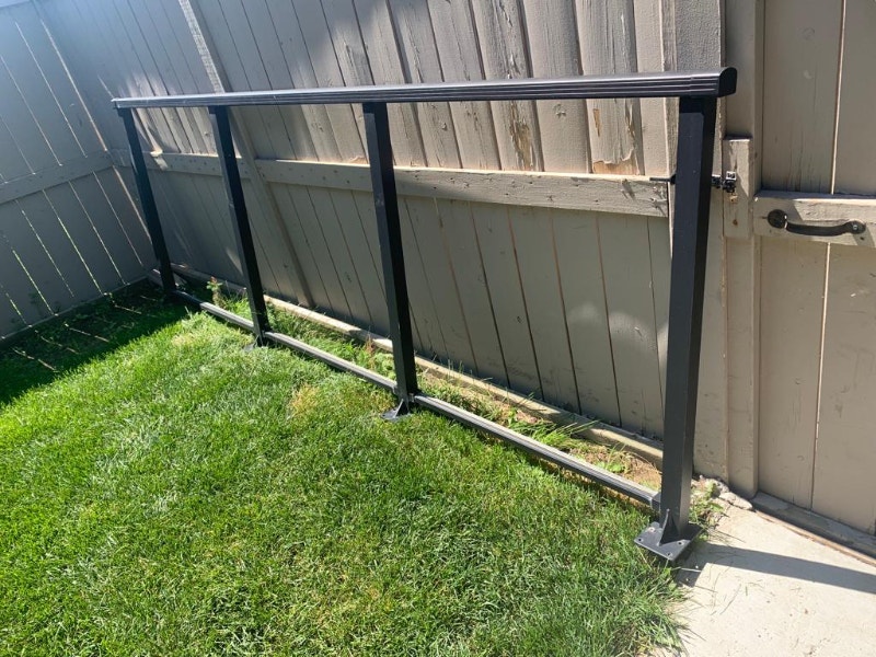 Black Aluminum Glass Deck Railing (Around 10 Feet) Decks & Fences Calgary Kijiji