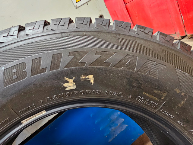 Winter Tires - Bridgestone Blizzaks - Like New 255/70R18 in Tires & Rims in Swift Current - Image 2